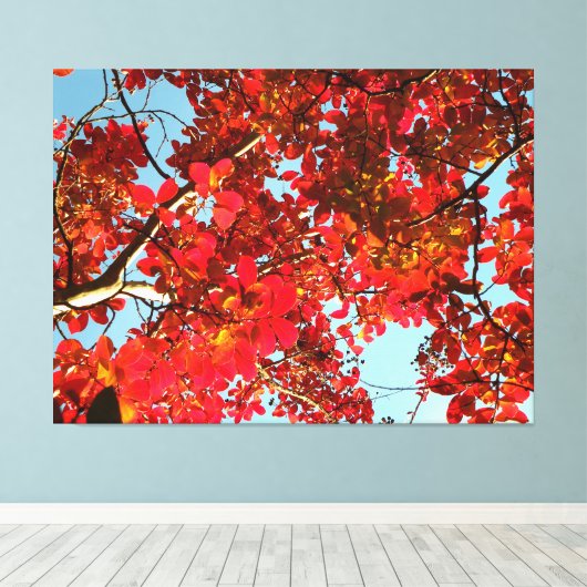 Crimson Myrtle #1 Canvas Afdruk (Insitu (Houten vloer))