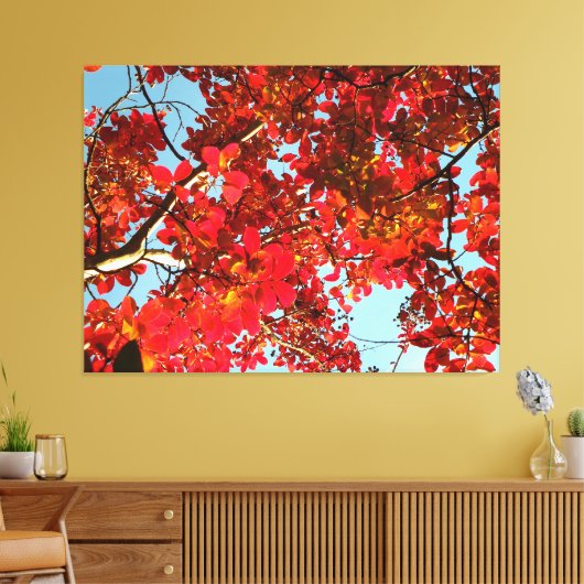 Crimson Myrtle #1 Canvas Afdruk (Insitu (Woonkamer))