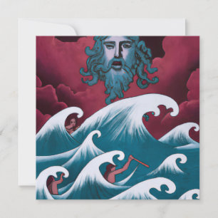 Crimson Neptune olieverfschilderij
