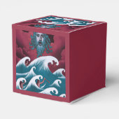 Crimson Neptune olieverfschilderij Bedankdoosjes (Achterkant)