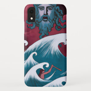 Crimson Neptune olieverfschilderij Case-Mate iPhone Case