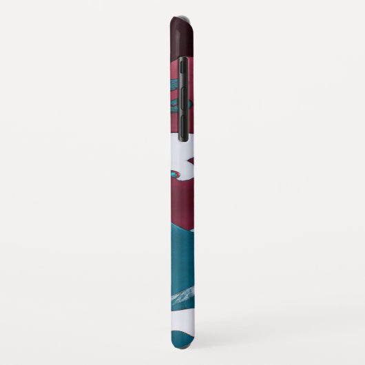 Crimson Neptune olieverfschilderij Case-Mate iPhone Case (Achterkant/links)