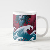 Crimson Neptune olieverfschilderij Grote Koffiekop (Rechts)