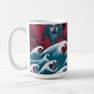 Crimson Neptune olieverfschilderij Koffiemok
