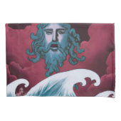 Crimson Neptune olieverfschilderij Kussensloop (Voorkant)