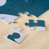 Crimson Neptune olieverfschilderij Legpuzzel (Zijkant)