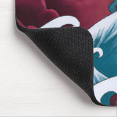 Crimson Neptune olieverfschilderij Muismat (Hoek)