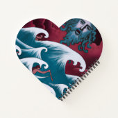 Crimson Neptune olieverfschilderij Notitieboek (Achterkant)