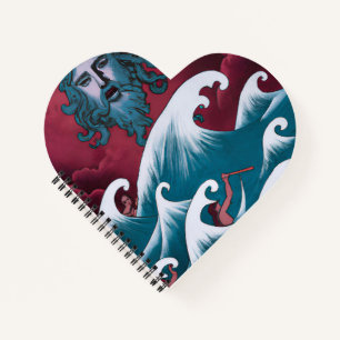 Crimson Neptune olieverfschilderij Notitieboek