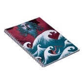 Crimson Neptune olieverfschilderij Notitieboek (Rechterzijde)