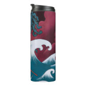 Crimson Neptune olieverfschilderij Thermosbeker (Geroteerd rechts)