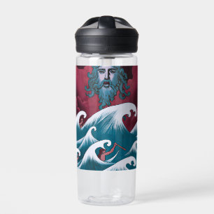Crimson Neptune olieverfschilderij Waterfles