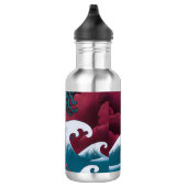 Crimson Neptune olieverfschilderij Waterfles (Rechts)