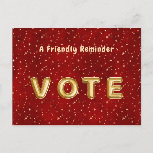 Crimson Nightfall Gold Star Illustration Briefkaart (Voorkant)