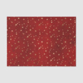Crimson Nightfall Gold Star Illustration Tissuepapier (Voorkant)
