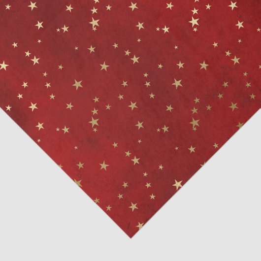 Crimson Nightfall Gold Star Illustration Tissuepapier (Detail)