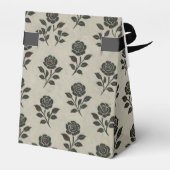 Crimson Nocturne Bloom Victoriaans Bedankdoosjes (Achterkant)