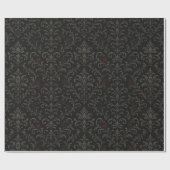 Crimson Nocturne Bloom Victoriaans Cadeaupapier (Vlak)