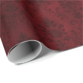 Crimson Nocturne Bloom Victoriaans Cadeaupapier (Rol Hoek)