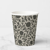 Crimson Nocturne Bloom Victoriaans Papieren Bekers (Voorkant)