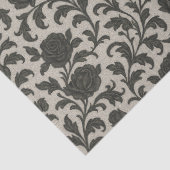 Crimson Nocturne Bloom Victoriaans Tissuepapier (Detail)