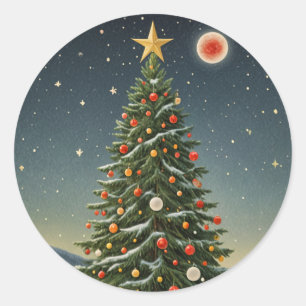 Crimson Noel Ronde Sticker