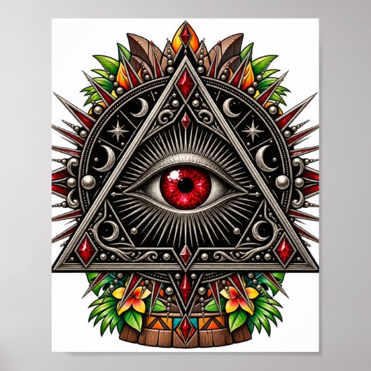 Crimson Obsidian Eye Poster (Voorkant)