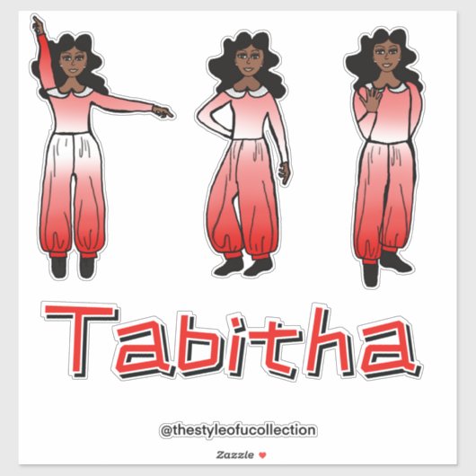 Crimson Ombre  Dancer #1 Sticker (Vel)