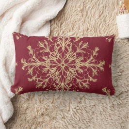 Crimson Omhels Sierkussen met Delicate Lace Kussen