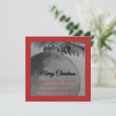 Crimson Ornament Christmas – Elegant Holiday Card Feestdagenkaart (Staand voorkant)