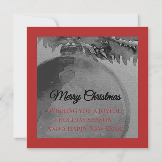 Crimson Ornament Christmas – Elegant Holiday Card Feestdagenkaart (Voorkant)