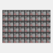 Crimson Ornament Wrapping Paper Sheets Set of 3 (Voorkant 3)