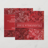 Crimson Paisley Swirl Event Kaart (Voorkant / Achterkant)