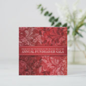 Crimson Paisley Swirl Event Kaart (Staand voorkant)