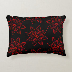 Crimson Pattern op zwart Accent Kussen