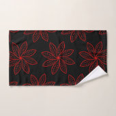 Crimson Pattern op zwart Bad Handdoek (Handdoek)