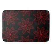 Crimson Pattern op zwart Badmat (Voorkant)