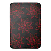 Crimson Pattern op zwart Badmat (Voorkant Verticaal)