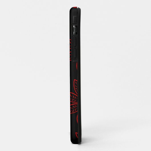 Crimson Pattern op zwart Case-Mate iPhone Case (Achterkant/links)