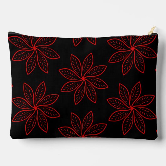 Crimson Pattern op zwart Etui (Achterkant)