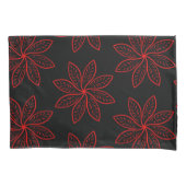 Crimson Pattern op zwart Kussensloop (Voorkant)