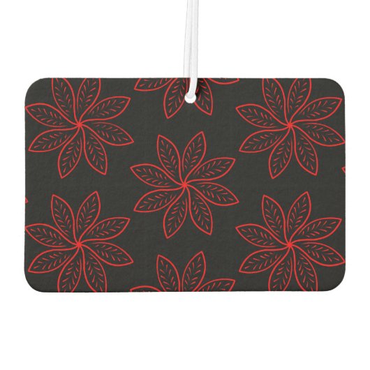 Crimson Pattern op zwart Luchtverfrisser (Achterkant)