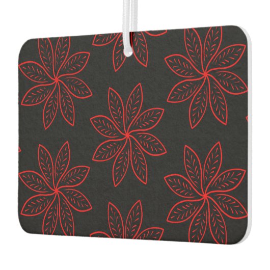 Crimson Pattern op zwart Luchtverfrisser (Links)