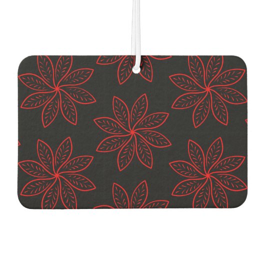 Crimson Pattern op zwart Luchtverfrisser (Voorkant)