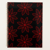 Crimson Pattern op zwart Planner (Voorkant)