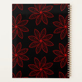 Crimson Pattern op zwart Planner (Achterkant)