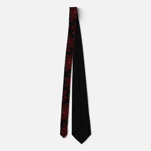 Crimson Pattern op zwart Stropdas (Achterkant)