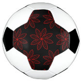 Crimson Pattern op zwart Voetbal (Gedraaid)