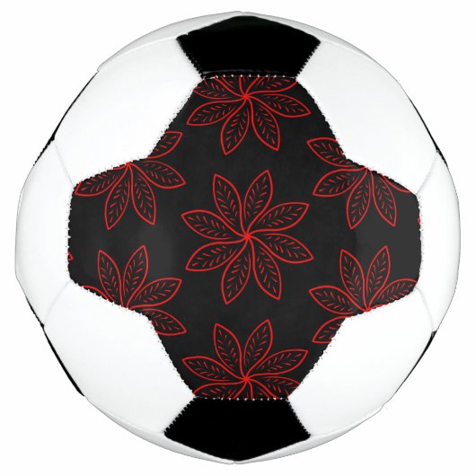 Crimson Pattern op zwart Voetbal (Voorkant)