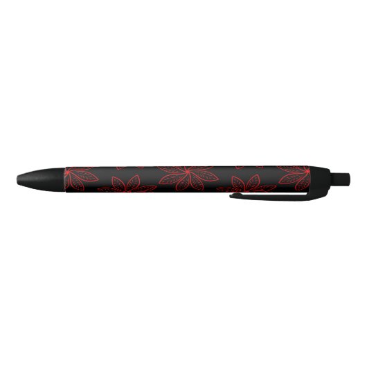Crimson Pattern op zwart Zwarte Inkt Pen (Bodem)